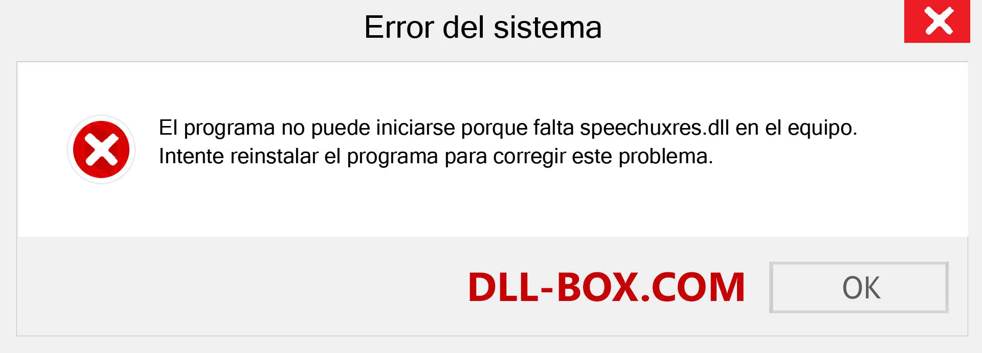 ¿Falta el archivo speechuxres.dll ?. Descargar para Windows 7, 8, 10 - Corregir speechuxres dll Missing Error en Windows, fotos, imágenes